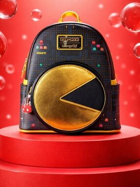 Loungefly x PAC-MAN Gold & Black Mini Backpack